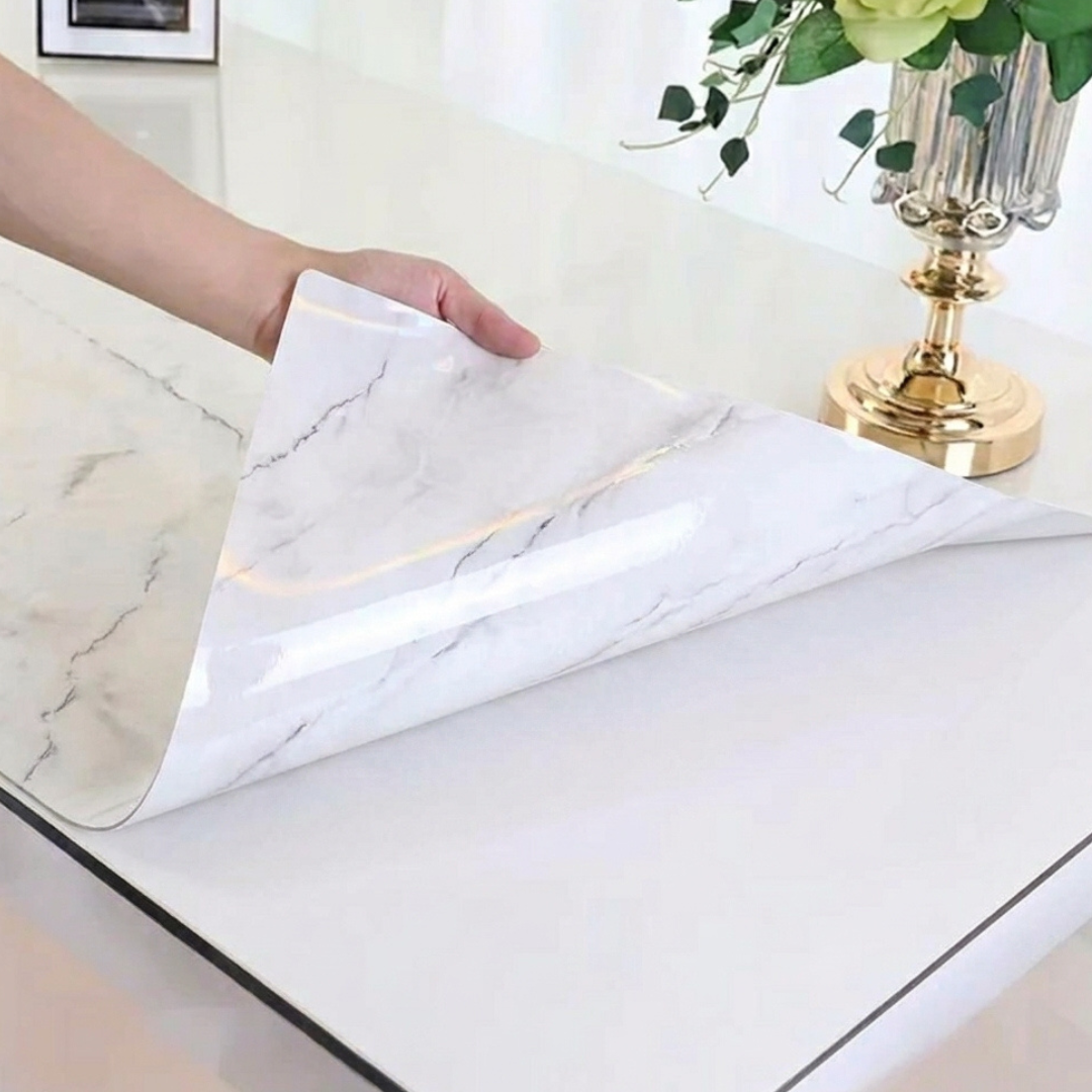 Pellicola Effetto Marmo Bianco trasparente in PVC - 2mm