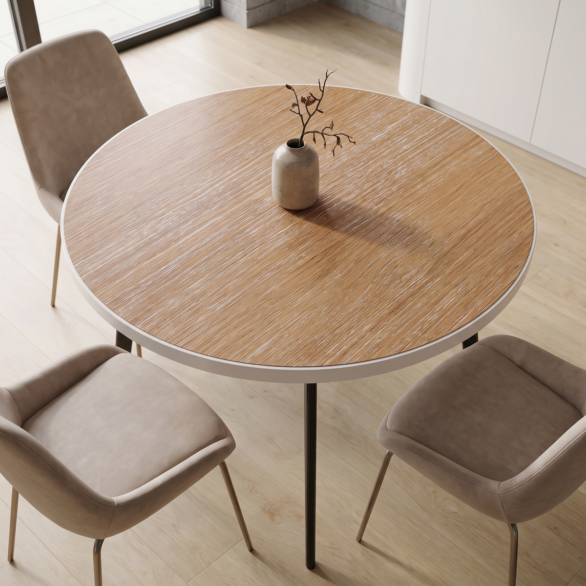 Pellicola Rotonda Effetto Legno Rovere in PVC - 2mm