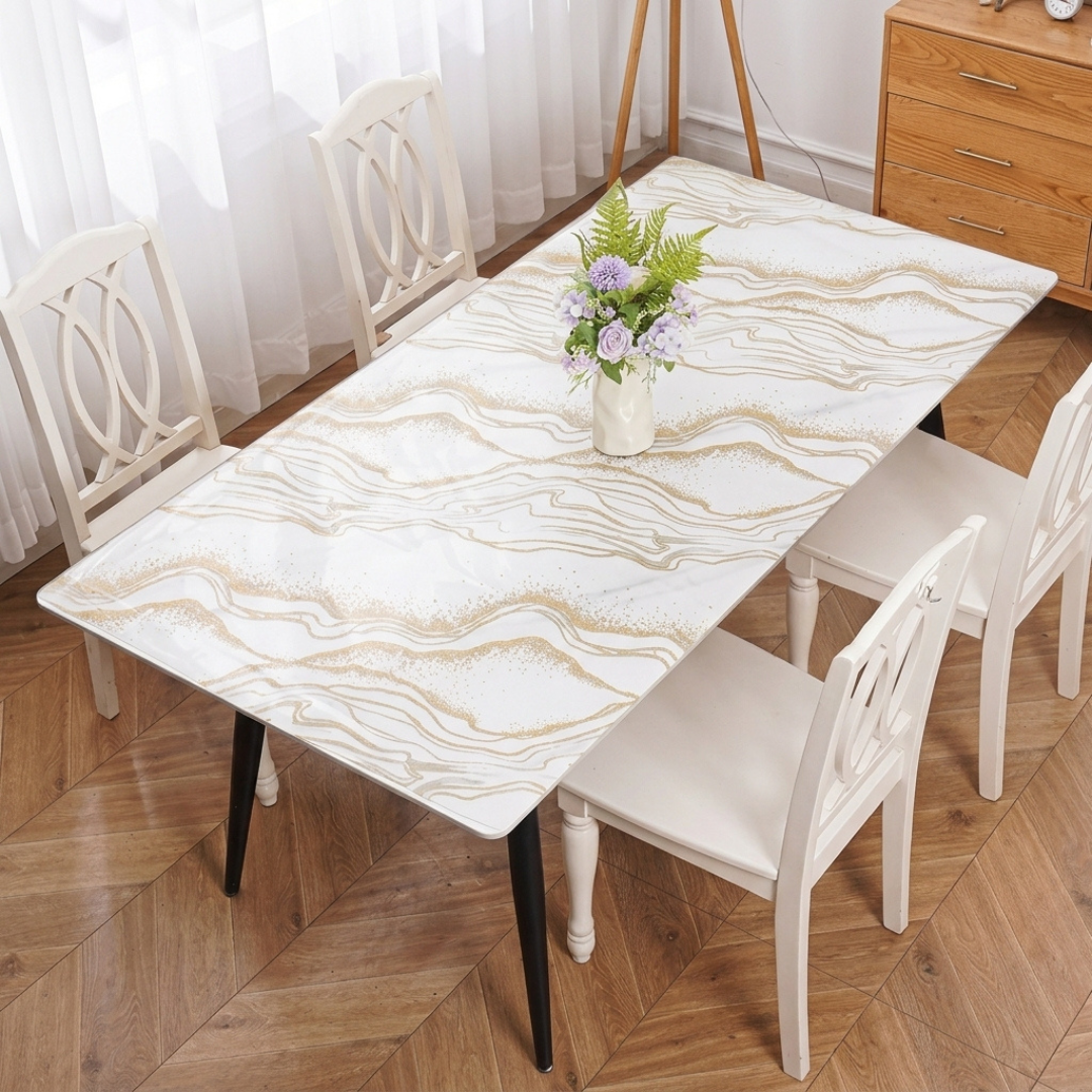 Pellicola Trasparente Effetto Spark Oro in PVC - 2mm