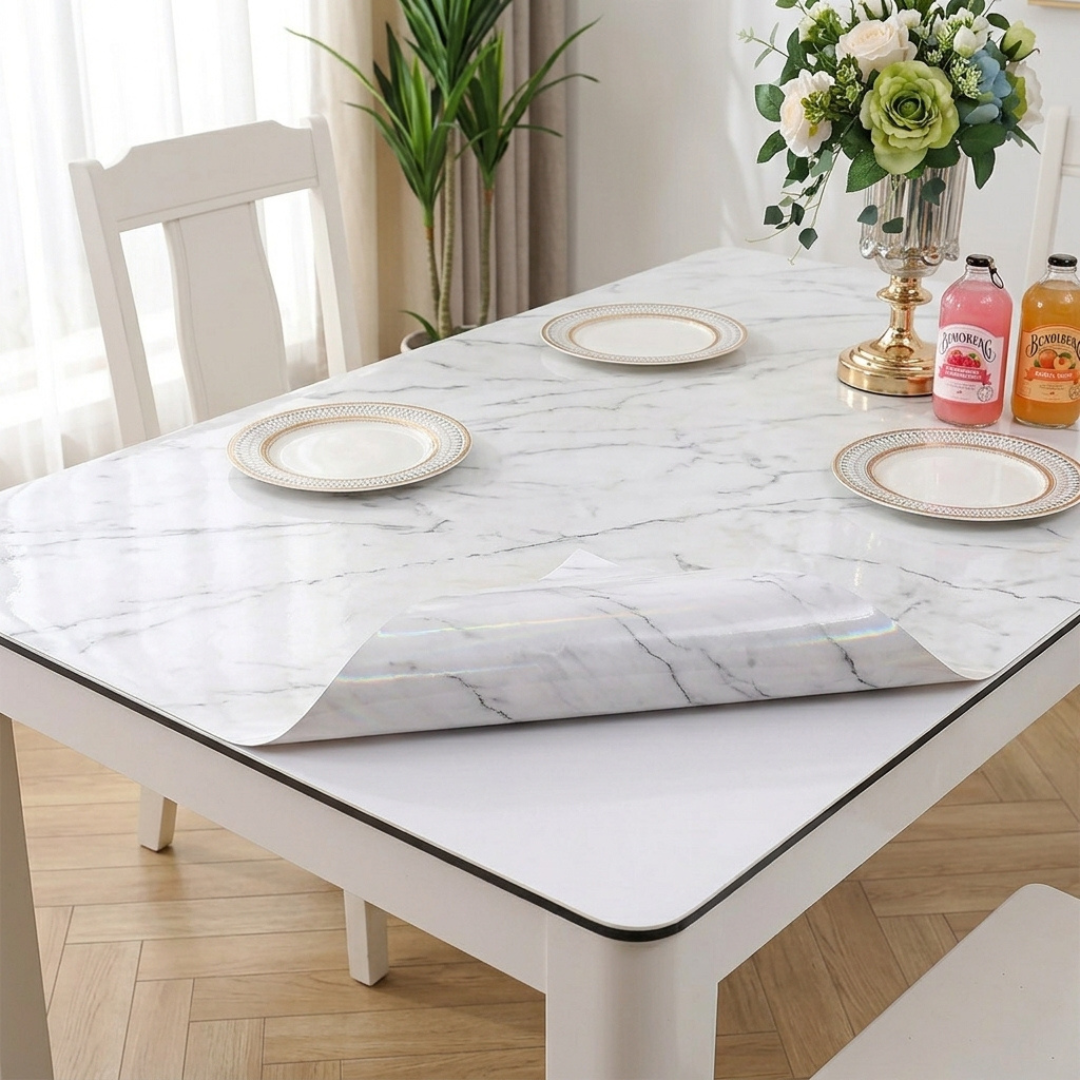 Pellicola Effetto Marmo Bianco trasparente in PVC - 2mm