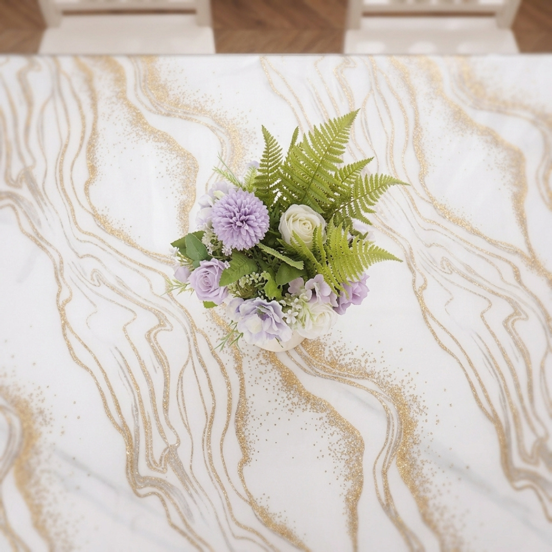 Pellicola Trasparente Effetto Spark Oro in PVC - 2mm