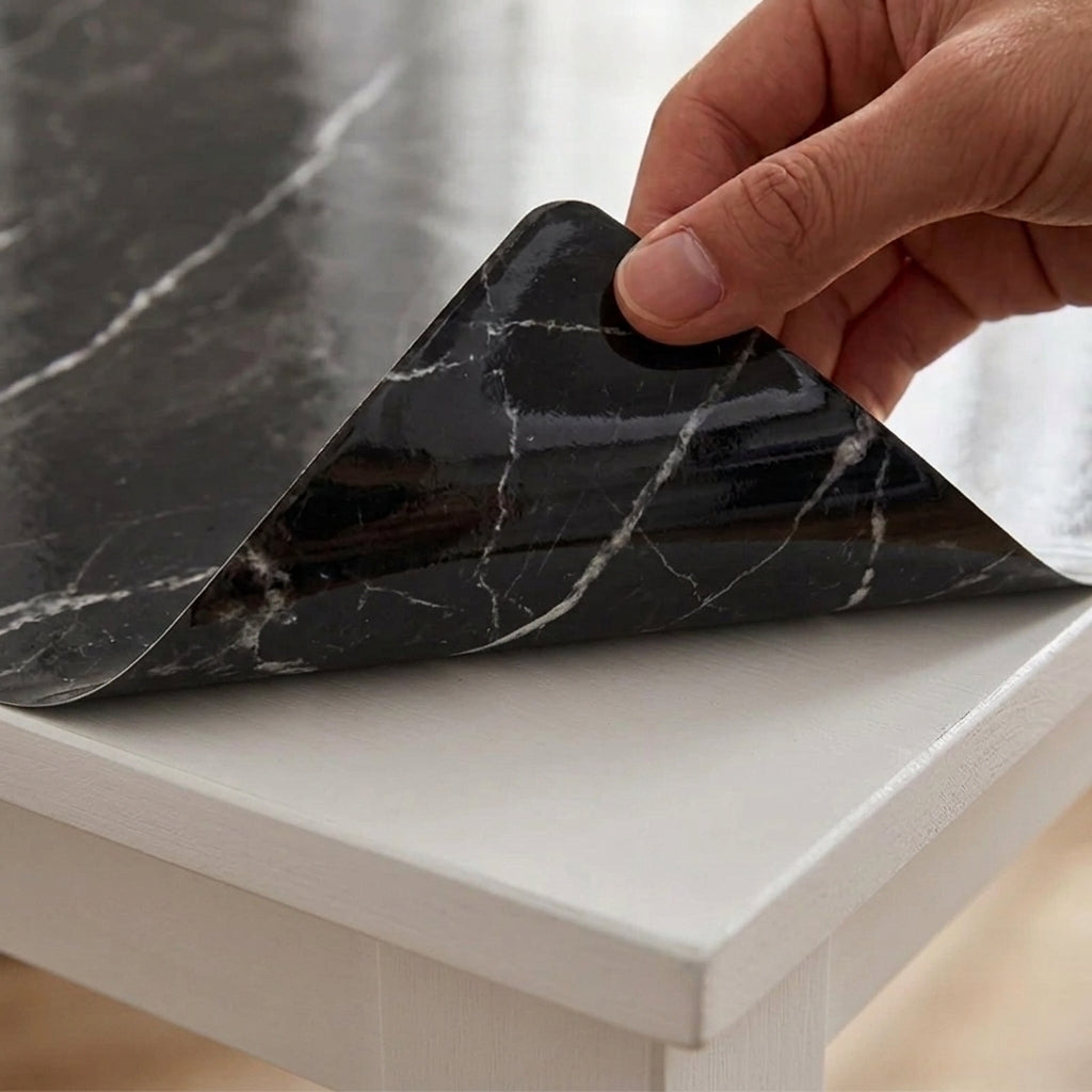Pellicola Effetto Marmo Nero in PVC - 2mm