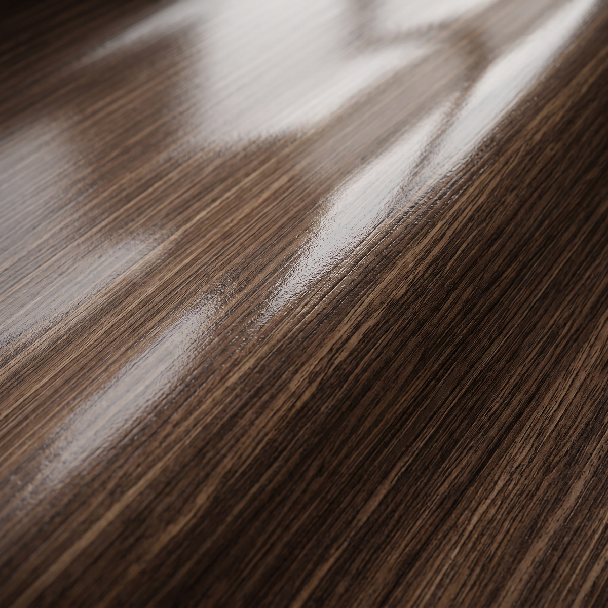 Pellicola Rotonda Effetto Legno Noce Scuro in PVC - 2mm