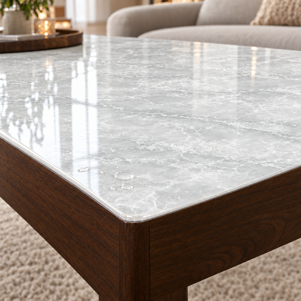 Pellicola Effetto Marmo Ghiaccio in PVC 2mm - dettaglio bordo smussato